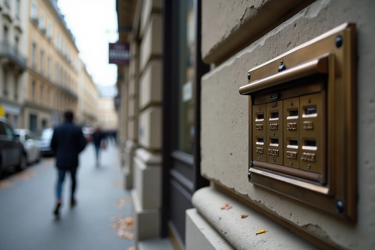 Immeuble locatif avec plaque de SCI illustrant la gestion immobilière et les obligations juridiques du bailleur